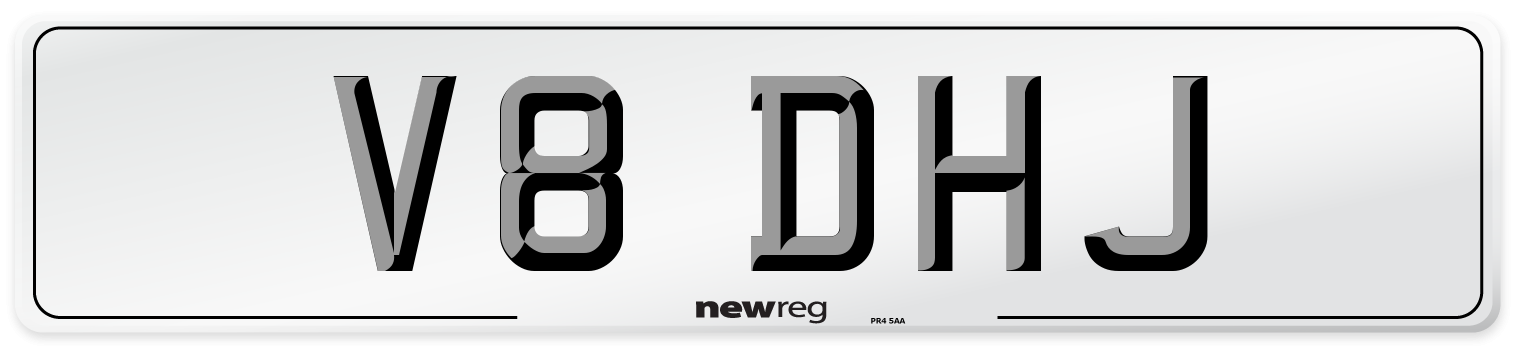 V8 DHJ Number Plate from New Reg